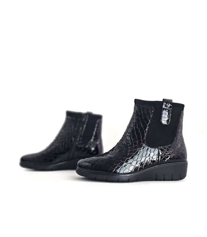 Botines mujer Doctor Cutillas negro vista lateral