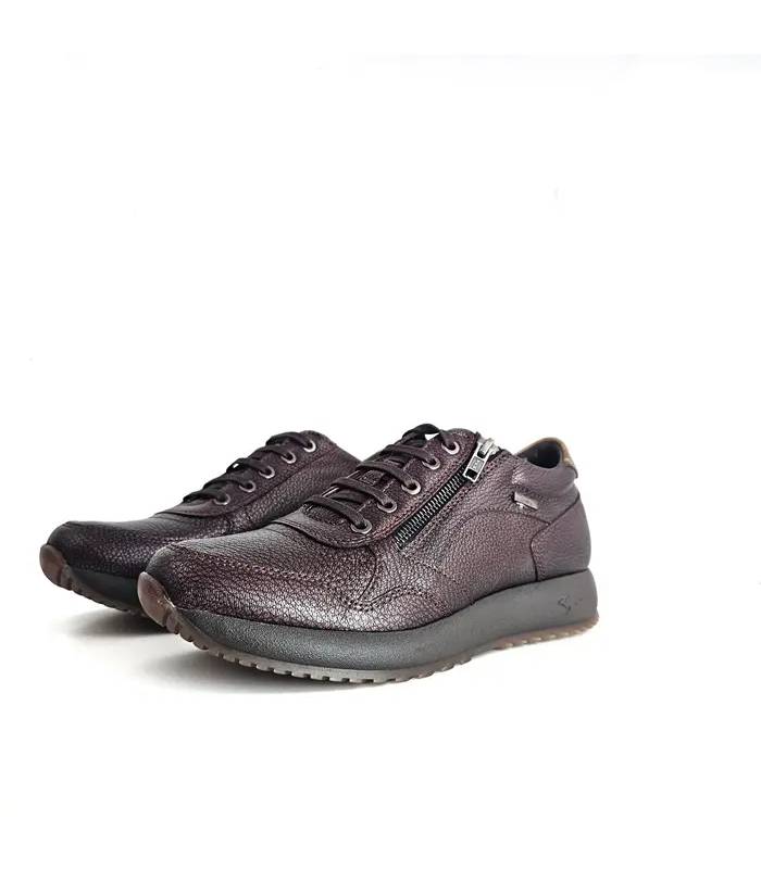 Zapatillas Kangaroos mujer burdeos impermeables vista frontal
