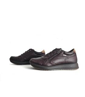 Zapatillas Kangaroos mujer burdeos vista lateral