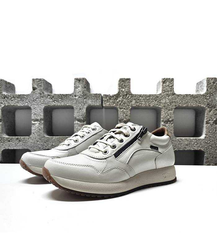 Zapatillas Kangaroos mujer impermeables color hielo detalle cremallera