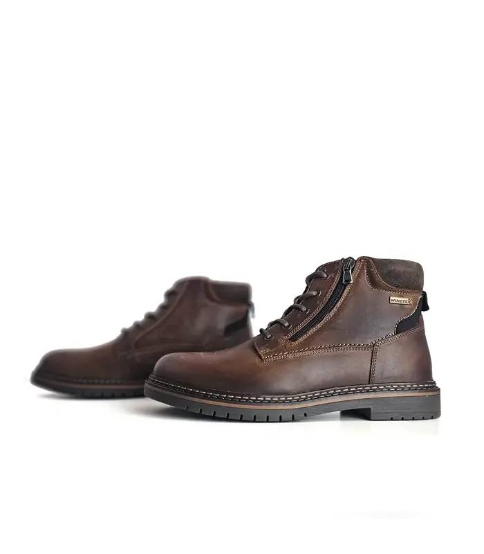 Botas Output by Girza hombre casual marrón con cremallera