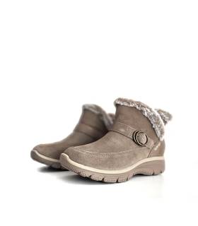 Botines Skechers Slip-ins mujer taupe vista frontal