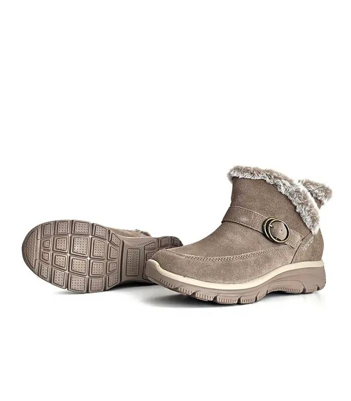 Suela botines Skechers mujer taupe con forro cálido