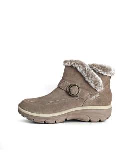 Botín Skechers Slip-ins mujer taupe perfil lateral