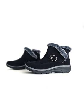 Botines Skechers mujer negros con forro cálido