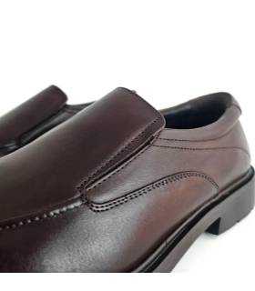 Zapatos Baerchi hombre piel marrón detalle empeine