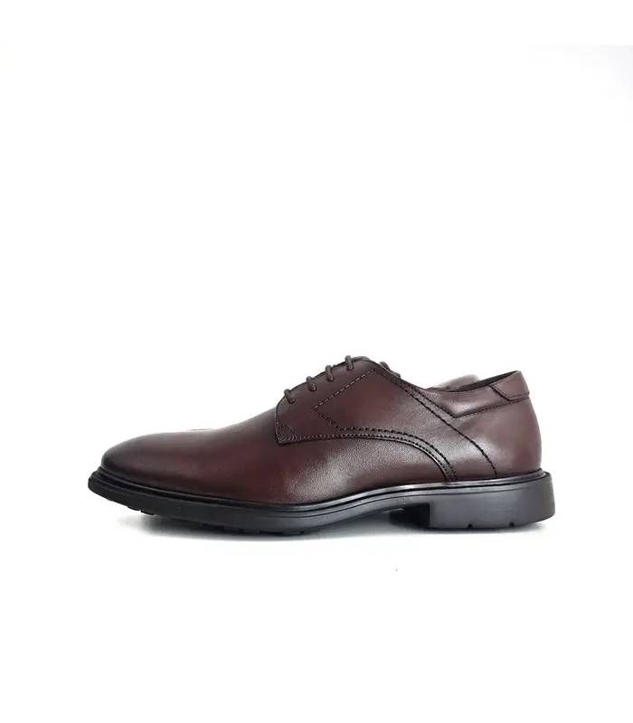 Zapato Baerchi hombre piel marrón vista lateral