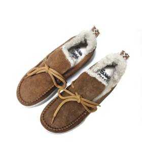 Mocasines mujer Sunni Sabbi camel con pelo interior