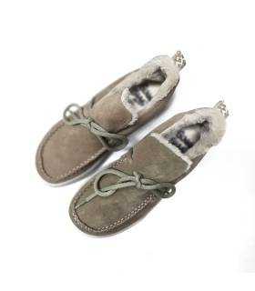 Mocasines mujer Sunni Sabbi topo con pelo interior