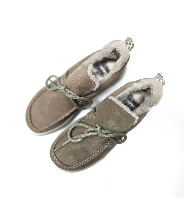 Mocasines mujer Sunni Sabbi topo con pelo interior