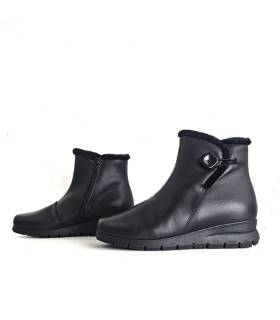 Botín Valerias mujer negro con cuña 4 cm
