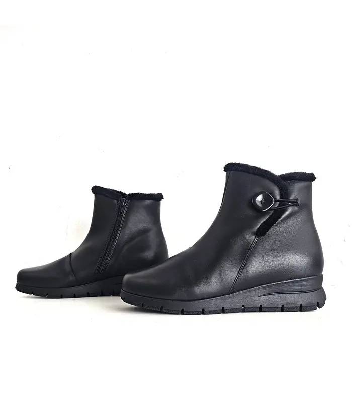 Botín Valerias mujer negro con cuña 4 cm
