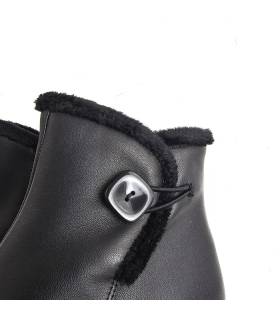 Botines Valerias mujer negros vista ldetalle del boton