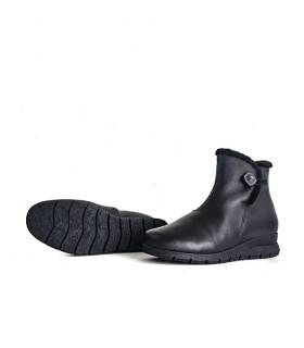 Botines Valerias mujer piel negra vista suela