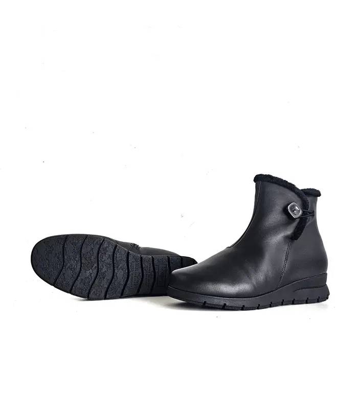 Botines Valerias mujer piel negra vista suela