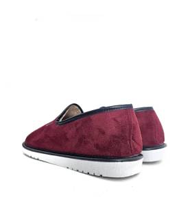 Zapatillas Pelusín hombre granate vista trasera