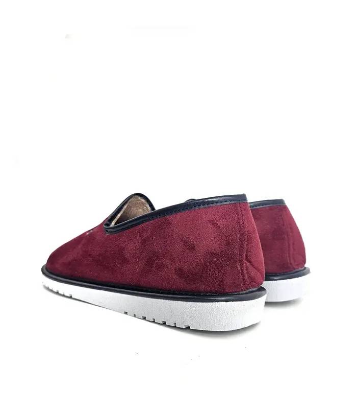 Zapatillas Pelusín hombre granate vista trasera