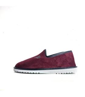 Zapatilla Pelusín hombre granate perfil lateral
