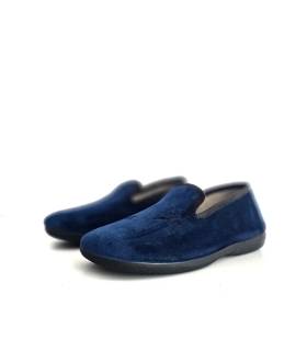 Zapatillas casa hombre invierno Pelusín azules