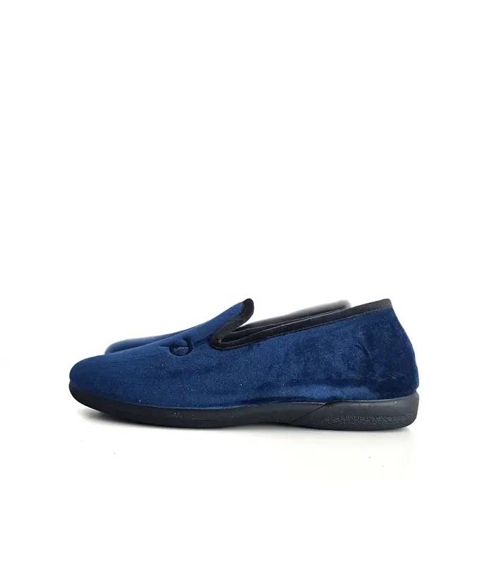 Zapatilla Pelusín hombre azul vista lateral