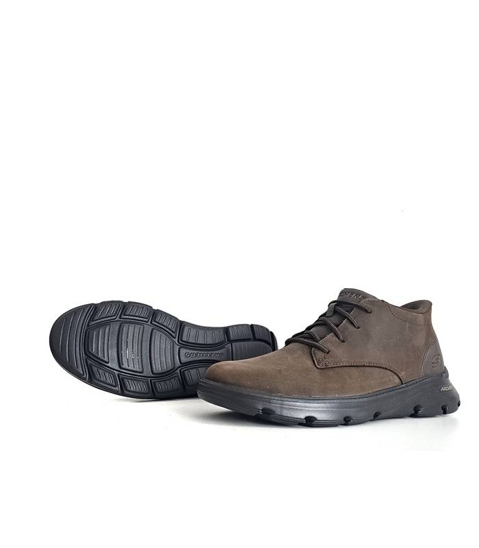 Botas Skechers hombre Slip-ins marrón chocolate con suela