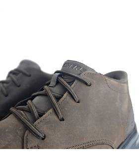 Detalle cordones elásticos Skechers Slip-ins hombre marrón