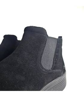 Botín Skechers mujer negro con elástico lateral