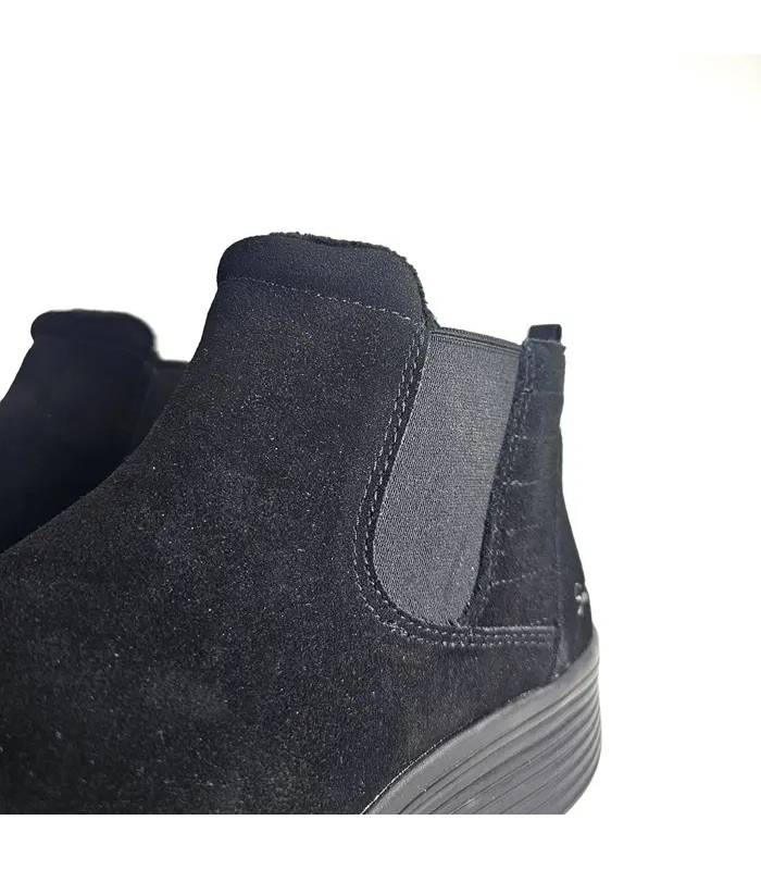 Botín Skechers mujer negro con elástico lateral