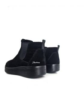 Botines Skechers mujer Chelsea negros vista trasera