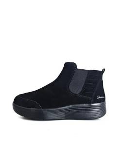 Botines Skechers Arch Fit mujer negros vista lateral