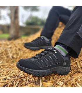 Zapatillas Paredes hombre senderismo Sollana negras pùestas