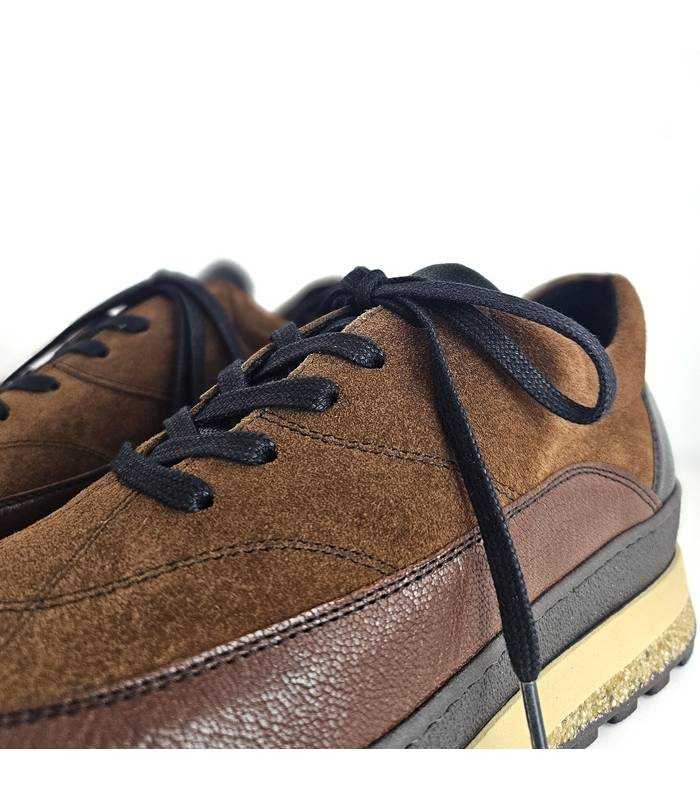 Detalle piel y serraje Comfort Class Kitty 12 mujer marron claro