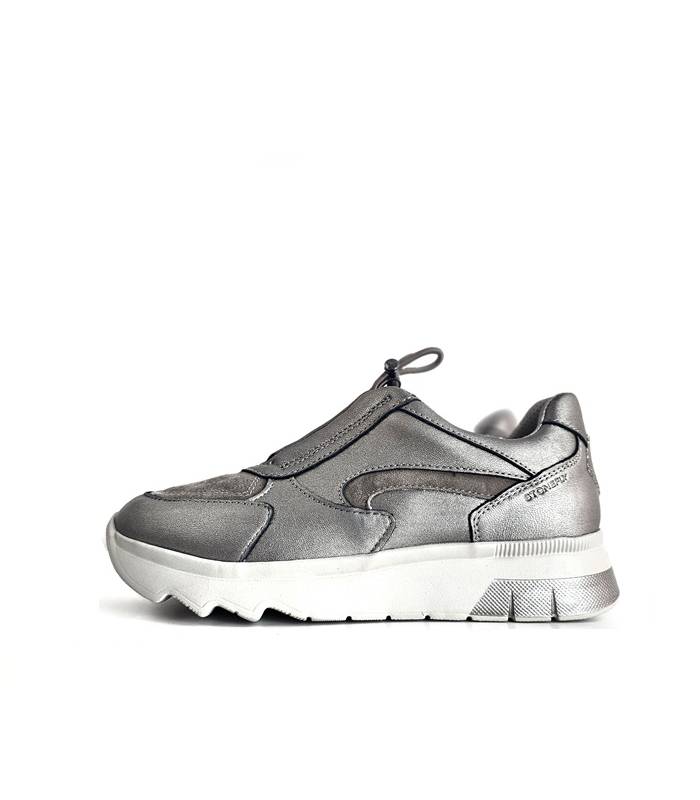 Zapatillas Stonefly mujer gris plata vista lateral