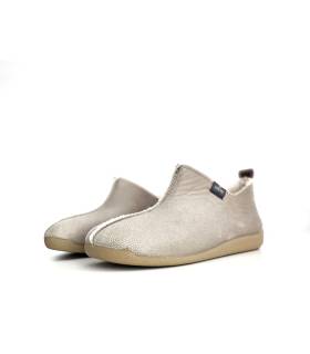 Zapatillas casa mujer bota CM Confort piedra