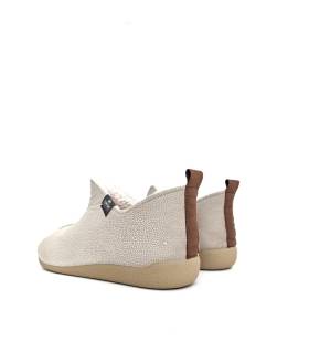 Zapatillas mujer abotinadas piedra vista trasera