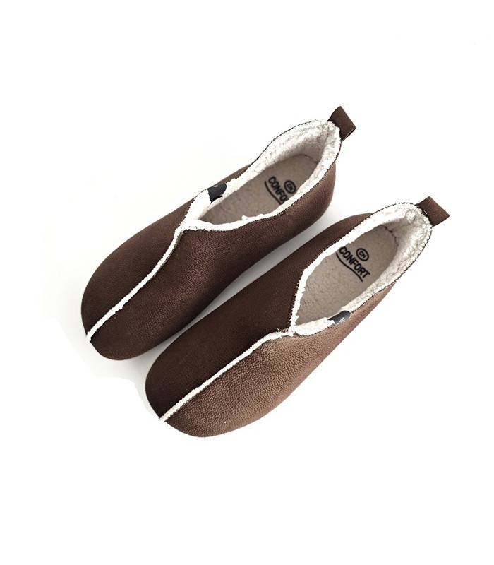 Interior zapatillas casa hombre borreguito camel