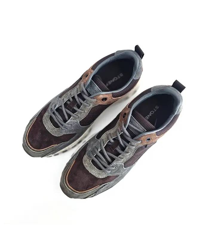 Zapatillas Stonefly hombre marrones vista superior