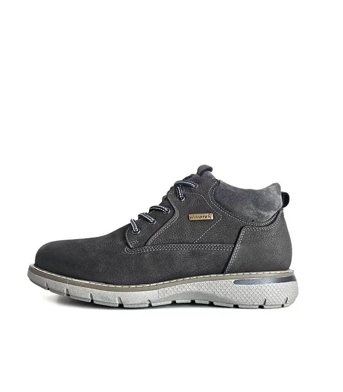 Botas casual hombre Windtex gris perfil lateral