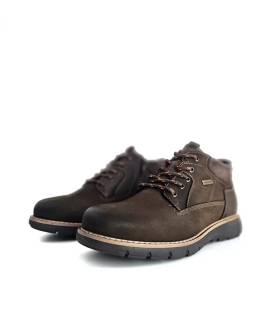 Botas Output hombre marrón con cordones vista frontal