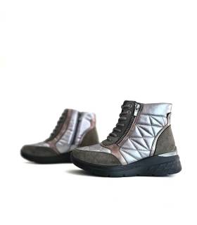 Botines Vicmart mujer invierno con cordones y cremallera