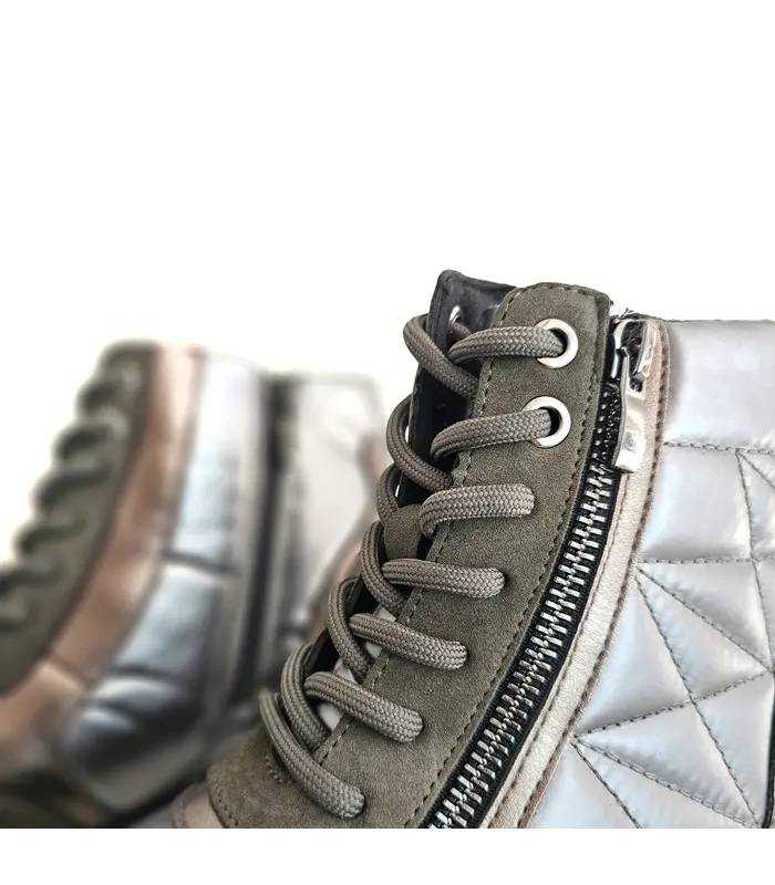 Detalle cordones y cremallera botines Vicmart mujer