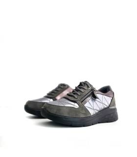 Zapatos Vicmart mujer waterproof gris acolchado