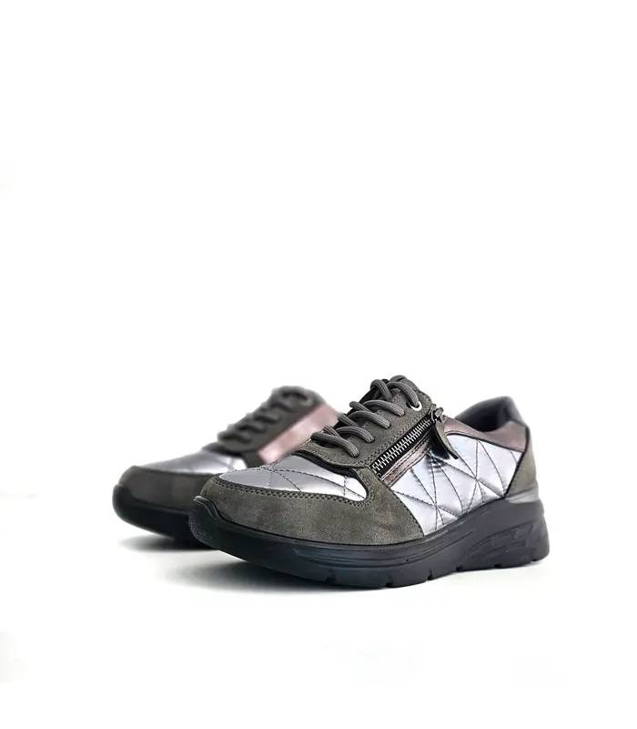 Zapatos Vicmart mujer waterproof gris acolchado
