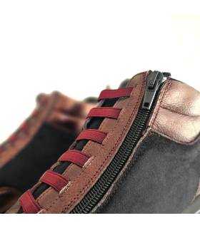 Detalle cremallera y gomas botines Barefly mujer