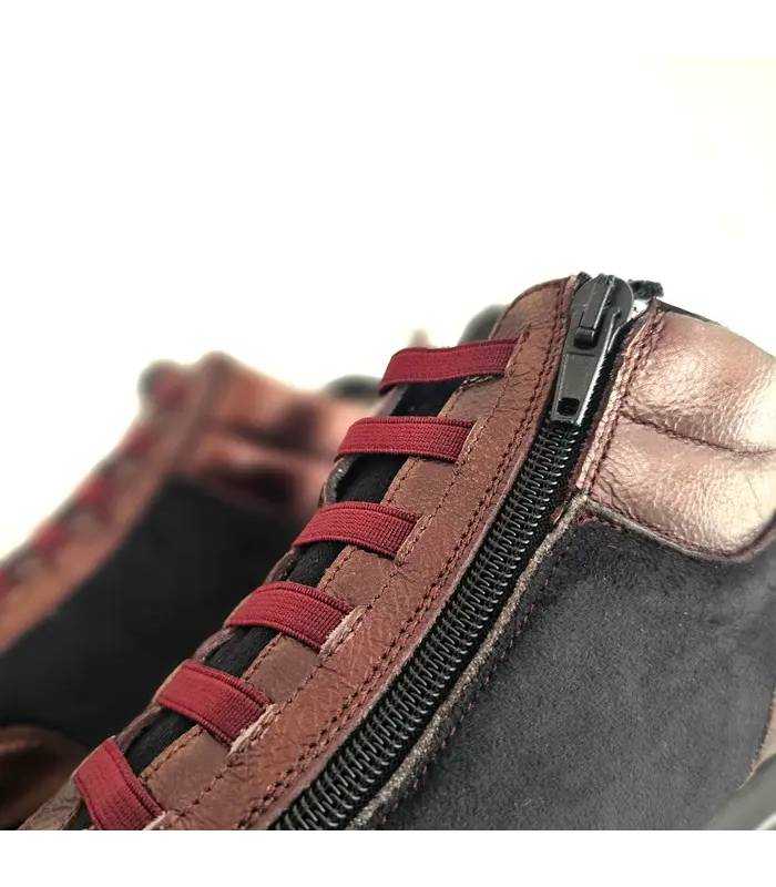 Detalle cremallera y gomas botines Barefly mujer