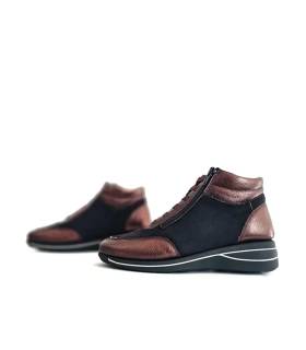 Botines Barefly mujer piel con cuña ligera