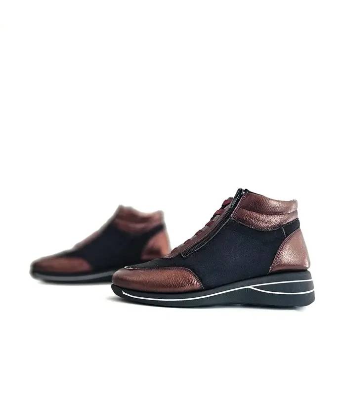 Botines Barefly mujer piel con cuña ligera