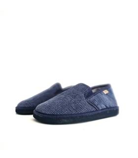 Zapatillas Cabrera hombre de pana azul noche para invierno