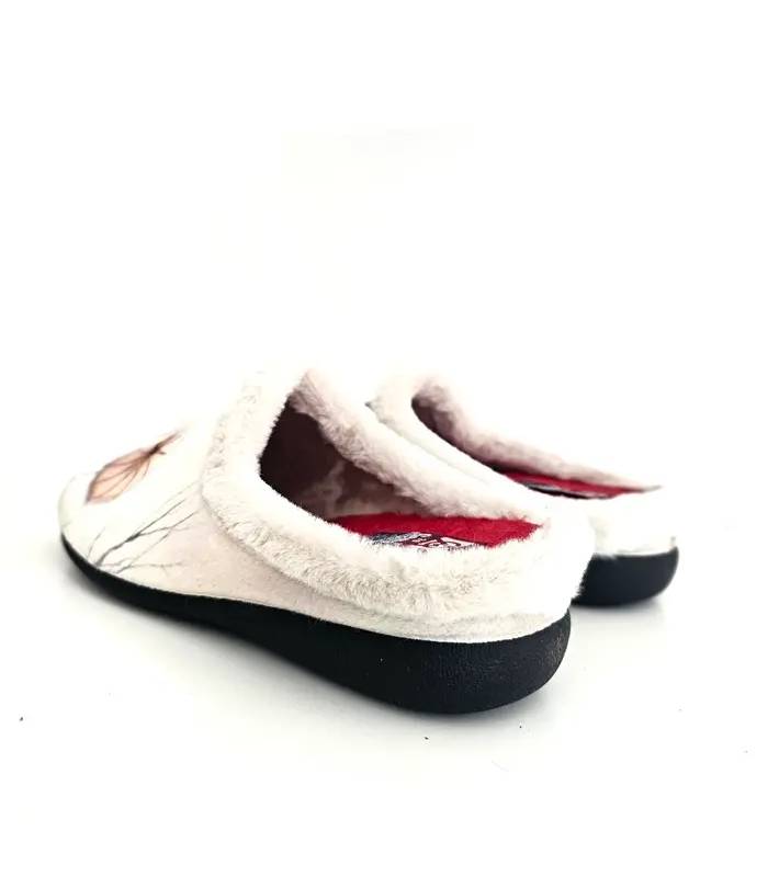 Zapatillas de casa mujer destalonadas con interior cálido
