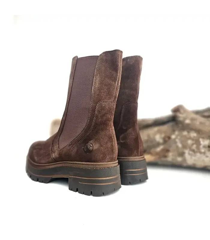 Botas Chelsea Coronel Tapiocca mujer marrones de piel vista trasera